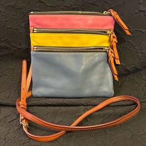 Blue/Pink/Yellow Dooney & Bourke Crossbody